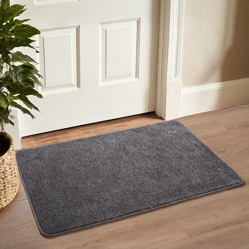 Keeko 2x4 Area Rugs for Living Room,Soft Washable Memory Foam Bedroom Rug | Indoor Throw Rug Low Pile Minimalist Non Slip Carpet for Kids Nursery Classroom Dorm Room Home Decor Dark Grey and White - color: Darkgrey, size: 2' X 4' (Rectangular)