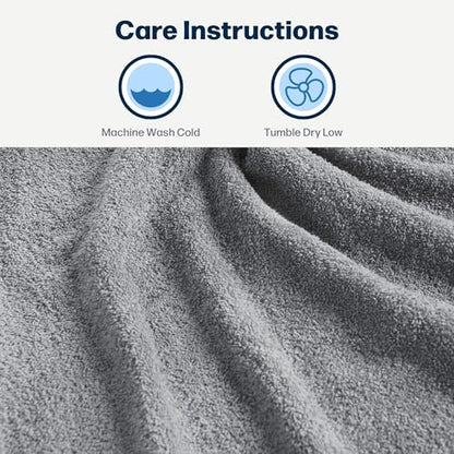 24-Piece Set of Towels, Lightweight 380 GSM Cotton Towels, Quick Drying, Absorbent Hand Towels, Fingertip Towels, Bath Towels, & Washcloths, Grey - color: Grey