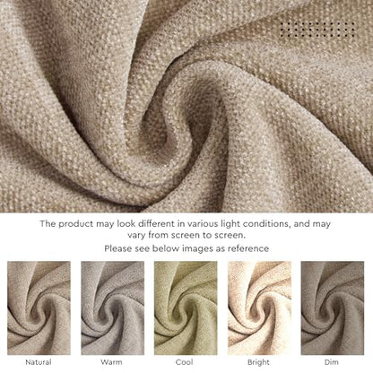 Encasa XO Table Runner 4 to 6 Seater, Soft Chenille 13"x72" | Sand, Woven Rib Texture | Machine Washable | Colorfast & Shrink Resistant | Durable Polyester Yarns - color: Sand, size: 13x72 in