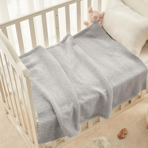 Kids Throw for Boys and Girls 30 x 40 inches, Soft Cozy Cute Swaddle Fleece Throw, Light Grey - color: Light Grey, size: Baby(30" x 40")