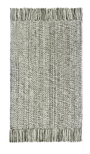 COTTON CRAFT Woven Area Rug - Entryway Mat with Fringe -22x34- Grey Natural | Reversible Boho Farmhouse Rustic Cotton Throw Rug Carpet - Washable Accent Mat for Bedroom Living Room Kitchen Bathroom Dorm - color: Grey - 1 Pack, size: 1'10" x 2'10" (Rectang