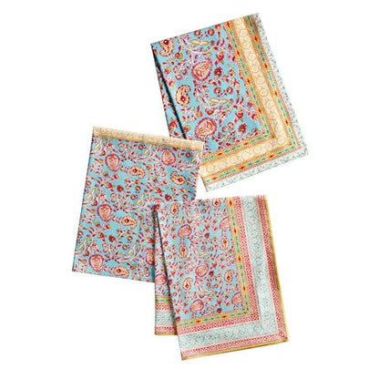Maison d' Hermine Kitchen Towels Set of 3 100% Combed Cotton 27.50"x20" | Cloth Tea Dish Towels Absorbent with Hanging Loop for Kitchen Dining Party Wedding Hotel Home Spring Summer - Lauris - color: 030 - Lauris