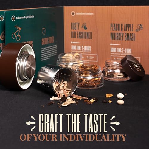 DIY Whiskey Gifts for Men - Whiskey Infusion Kit & Whiskey Decanter Set | Bourbon Gifts for Men, Birthday Gift for Dad & Fathers Day Gifts, Cocktail Maker for Christmas & Valentines Day by Whiskify