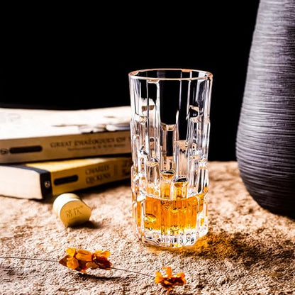 Highball Glasses Set of 6, Water Glasses, Collins Tall Beverage Cups Glassware for Drinks, Water, Beer, Soda, Cocktail 10 OZ - style: Style F