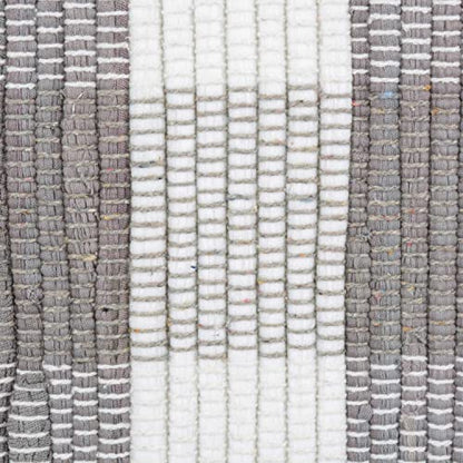DII Buffalo Check Rug Collection, Hand Dyed Reversible Chindi Rug, 26x40, Gray - color: Grey, size: 2'2" x 3'4" (Rectangular)
