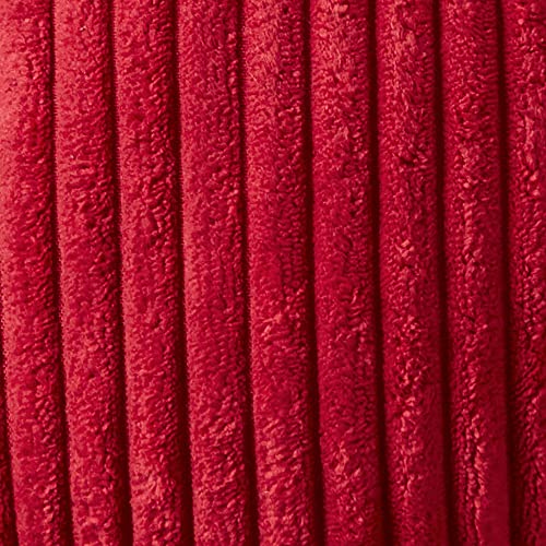 Sweet Home Collection Rocking Chair Cushion Premium Tufted Pads Non Skid Slip Backed Set of Upper and Lower with Ties, Velvet Red 5, (Pack of 5) - color: Velvet Red, style: 21" X 17"/17" X 17" (Pack of 5)