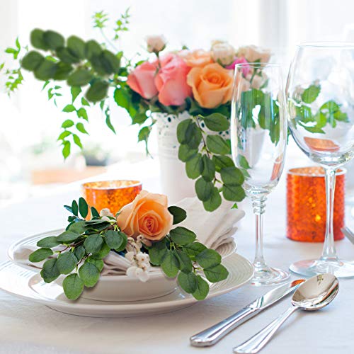 WILLBOND 30 Pieces Eucalyptus Stems Artificial Leaf Stem Faux Long Eucalyptus Artificial Greenery Leaves for Wedding, Office, Holiday, Home, Garden, Greens Decor