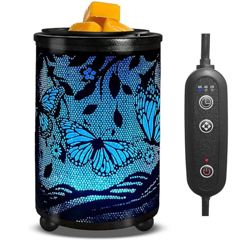 Leyoue Wax Warmer, Wax Melt Warmer with PTC Heating Plate & 7-Color LED | Electric Fragrance Warmer for Home Decor & Gifts, Color Changing Wax Heater Butterfly Design - color: Butterfly