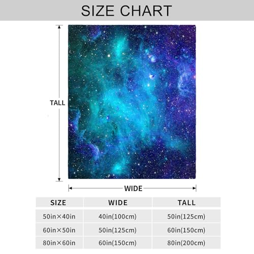 Space Galaxy Blanket, Soft Warm Fuzzy Fleece Plush Blanket 80''x60'', Smooth Cozy Flannel Throw Blanket for Bed/Couch/Office/Camping - color: Style 1, size: 80''x60''
