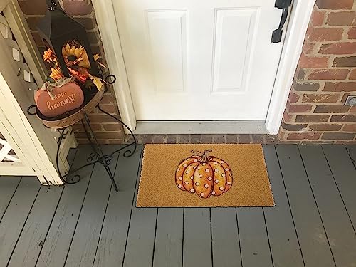 FGSS Fall-Pumpkin Thanksgiving Welcome-Door-Mats Holiday-Doormats - color: Pumpkin