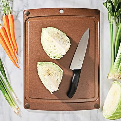 Epicurean All-In-One Cutting Board with Non-Slip Feet and Juice Groove - Non-toxic, Dishwasher Safe,Made in the USA, 19.5" x 14.5", Nutmeg - color: Nutmeg/Brown, size: 19.5"L x 14.5"W