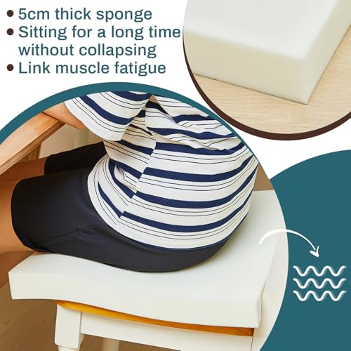 Frienda 3 Pack 3" x 19" x 19" Upholstery High Density Foam Cushion | 2.2 Density 50ild Replacement Square Cut to Size Foam Padding, Seat Couch for Patio Furniture Commercial Dinning Benches - size: 3 x 19 x 19 Inch