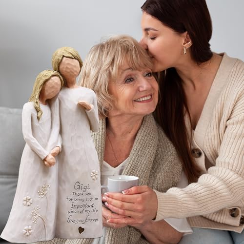 Gigi Gifts for Grandma, Gigi Birthday Gifts, Gigi Figurine | Gigi Birthday Gifts from Granddaughter, Gifts for Gigi,Grandma Gift for Christmas Mothers Day, Hand-Painted Resin Statue - style: Gigi gifts