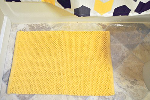 DII Popcorn Bath Rug, 17x24, Yellow - color: Yellow