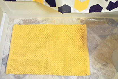 DII Popcorn Bath Rug, 17x24, Yellow - color: Yellow