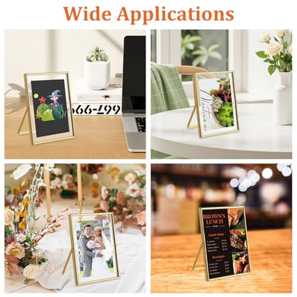 3 Pack Gold Floating Frame 5x7 Picture Frame Holds 4x6 5x7in Photo, Gold Metal Frames for Anniversary, Birthday or Wedding, Home or Office Décor - size: 5x7