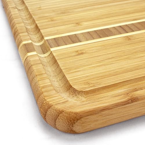 Totally Bamboo Dominica Large Cutting Board with Juice Groove, 20-5/8" x 12-1/2" - size: 20.6"L x 12.5"W