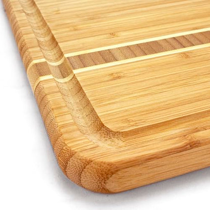 Totally Bamboo Dominica Large Cutting Board with Juice Groove, 20-5/8" x 12-1/2" - size: 20.6"L x 12.5"W