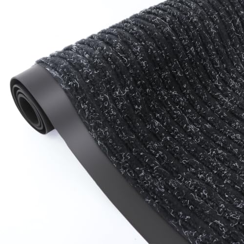 Storystore 3' x 5' Front Door, Mat Heavy-Duty Commercial Mat for Indoor/Outdoor Entryways, Non Slip Rubber Backing Low Profile for Entrance Home Office, Patio & Garage(Black) - color: Black, size: 3' x 5'