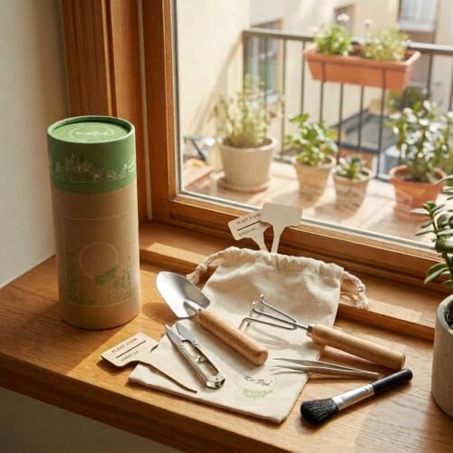 Indoor Garden Tools for Gardening - KiiZYS 12-Piece Small Garden Tools Set - Indoor Gardening Gifts for Women - Mini Hand Tools House Plant Tool