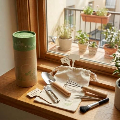 Indoor Garden Tools for Gardening - KiiZYS 12-Piece Small Garden Tools Set - Indoor Gardening Gifts for Women - Mini Hand Tools House Plant Tool
