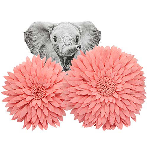 Contempo Lifestyles 3D Daisy & Sunflower Decorative Pillows - 14.5" & 13" Flower Shaped Pillows (Rose Peach) - color: Peach