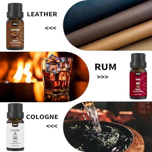Essential Oils Set-Essential Oils for Diffuser for Home, Diffuser Oils Scents for Aromatherapy,Laundry,Candle&Soap Making,Humidifiers 6 X 10ML - color: Black-02