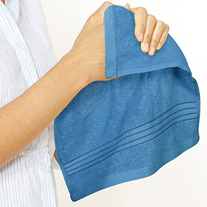 Utopia Towels 12 Pack Premium Wash Cloths, 12x12 in, Electric Blue | Highly Absorbent Soft Feel Lightweight Washcloths - Premium Ring Spun Cotton, Ideal for Bathroom, Spa, Gym & Face - color: Electric Blue