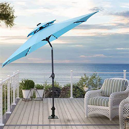 Umbrella Base for Φ1.2''-Φ2.2'' Pole, Patio Umbrella Stand Outdoor | Lawn Design with Ground Spike Fixing, Table Steel Umbrella Base for Multiple Scenes, Garden/Deck/Porch ﻿ ﻿ ﻿ ﻿ ﻿ - size: 1pack