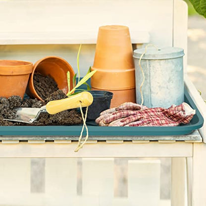 All Weather Boot Tray - Small Water Resistant Plastic Utility Shoe Mat for Indoor and Outdoor Use in All Seasons by Stalwart (Teal)