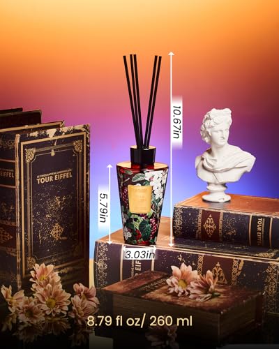 M&SENSE Reed Diffuser Set, Wild Cherry, 8.79 oz Natural Essential Oil | Non-Toxic Organic, Long-Lasting Fragrance, Ideal for Living Room, Bedroom, Gifts for Women - color: Wild Cherry