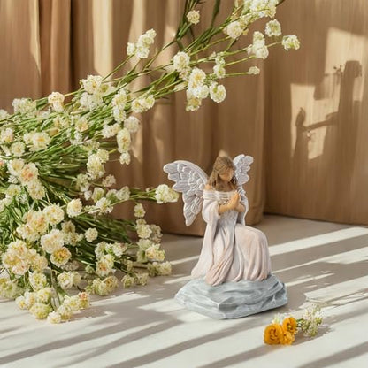 Guardian Angel Statue with Praying Hands - Sympathy, Remembrance, Healing, and Mother’s Day Resin Collectible Decorations for Home, Mom, Grandma
