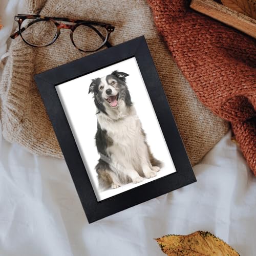 WHEATHUSK 4x6 Picture Frames Bulk Set of 30 Wood Photo Frames for 4x6 Photos Wall Mounting Simple Black Photo Frames Multi Picture Frames for Wall or Tabletop Display