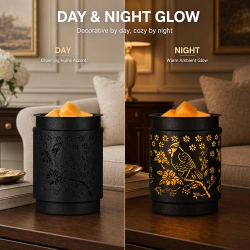 mocosa Metal Wax Melt Warmer Electric Candle Fragrance Burner | Oil Burner 2 in 1，Gifts for Women，Mother's Day，for Home Office Bedroom，Cardinal Decorations - style: Cardinal