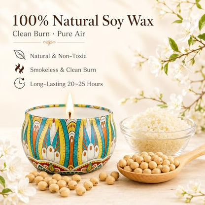 Scented Candles Gift Set, 12 Pack Soy Wax Aromatherapy Candles | 12 Scents, Gift Box Included, Travel Tin Design, Home Fragrance, Relaxation & Self Care, Birthday & Housewarming Gifts - color: Classic Candles-12 Pack