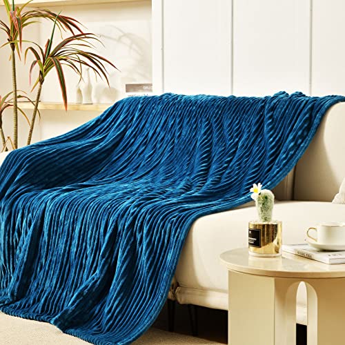 Bearhug Electric Blanket Heated Throw, 50"x60" Ribbed Flannel & Sherpa Fast Heating Blanket, 6 Heating Levels & 4H Auto Off, Over-Heat Protect, ETL, Machine Washable - color: Navy Blue-flannel & Sherpa, size: Throw 50" × 60"