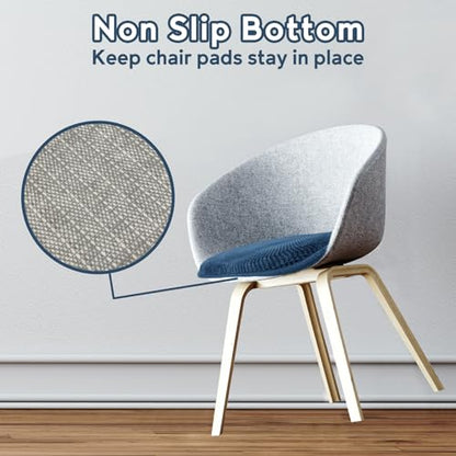 Blue Foam Seat Cushions Kitchen Chairs Pads for Dining Chairs Non Slip Office Seat Cushions Washable U Shaped Soft Thick Large Metal Wooden Chair Cushions,17" x 15" | 17x15 U Shaped Outdoor Patio Chair Cushions Washable Soft Thick Memory Foam Large Office