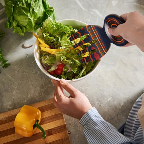 MYRAINBOW Salad Tongs, Salad Hand, Pakkawood Salad Tongs for Serving, Serving Utensils Set Salad Servers Set Kitchen Cooking Utensil
