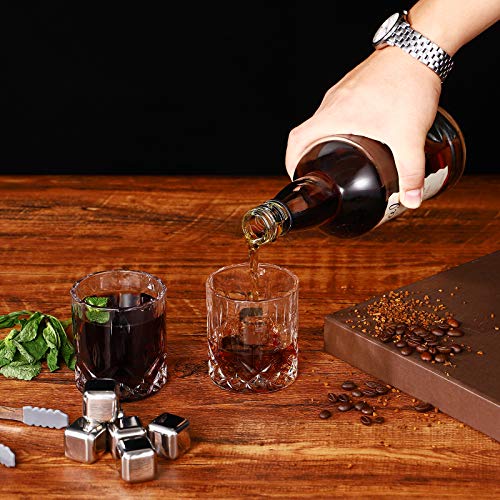 Old Fashioned Whiskey Glasses with Luxury Box - Set of 2 Whiskey Glass with Stones Whiskey for Men