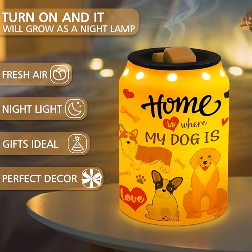Dog Wax Melt Warmer, Cute Dog Mom Gifts | Funny, Electric, Ceramic, Housewarming Gifts, Bathroom Kitchen Decor - color: Dog
