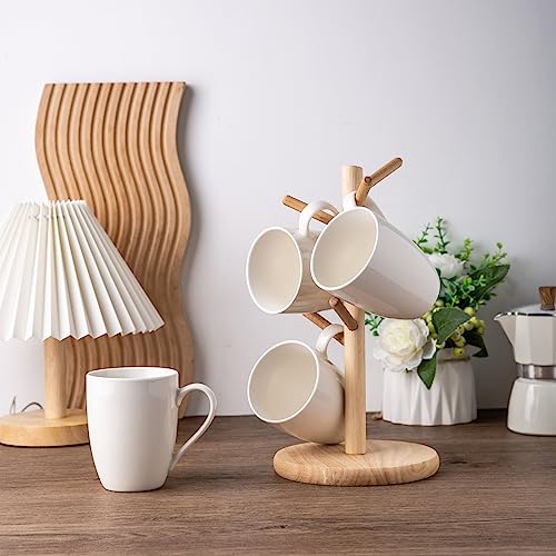 GBhome White Coffee Mugs Set of 6, 12 oz Ceramic Coffee Cups | Classic COffee Mugs for Home,Office&Restaurant,Tea/Espresso/Cappuccino. Dishwasher&Microwave Safe - color: Off White 2, size: 12 oz (6 Piece Set)
