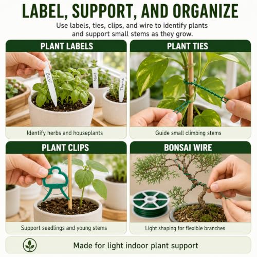18-Piece Gardening Tool Set for Plants with Repotting Mat | Small-pot care for succulents, bonsai, herbs and seedlings; scoop, trim, label and support new growth