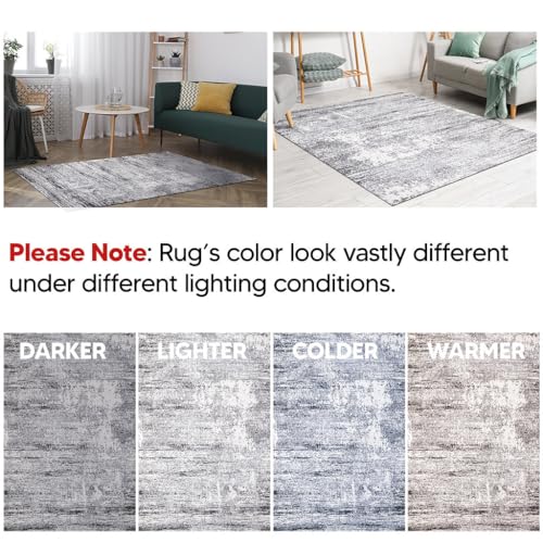 Keen Home Design Abstract Non-Shedding Runner Rug, Soft Thick Pile, 2x8 | Polypropylene High Pile, Jute Back; Ideal For Hallway, Bedside, Home Office - color: Abstract Cream/Grey, size: 2'8" x 7'7" (Runner)