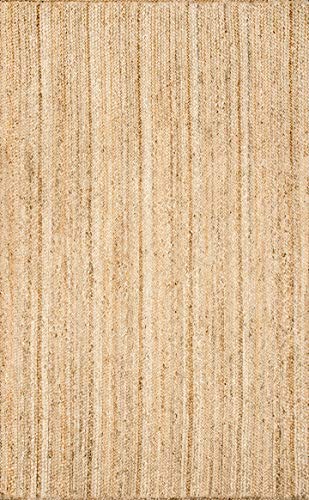 nuLOOM Rigo Natural Solid Flatweave Area Rug, 6' x 9' - color: Natural, size: 6' x 9' (Rectangular)