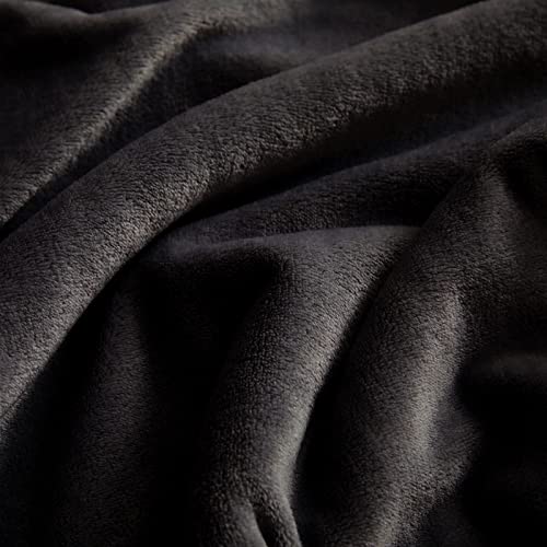 KMUSET Super Soft Throw Blanket Premium Silky Flannel Fleece Twin Size Black Microfiber Lightweight Blanket All Season Use,60X80 inches - color: Black, size: Twin(60"x80")