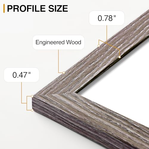 Vittanly 12 Pack Gallery Wall Frame Set, Black, Brown, Dark Grey | Gallery Wall Frame Set: 4pcs 8x10, 4pcs 5x7 & 4pcs 4x6 Photos for Wall & Table, Picture Frames made of Engineered Wood - color: Black & Brown & Dark Grey