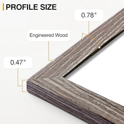 Vittanly 12 Pack Gallery Wall Frame Set, Black, Brown, Dark Grey | Gallery Wall Frame Set: 4pcs 8x10, 4pcs 5x7 & 4pcs 4x6 Photos for Wall & Table, Picture Frames made of Engineered Wood - color: Black & Brown & Dark Grey