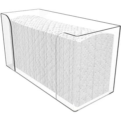 Clear Bathroom Paper Towel Dispenser,11″ Long Acrylic Trifold Paper Towel Holder,Lucite Multifold Paper Towel Dispenser for Papertowel,Z-fold,Folded,C fold,Tri Fold and Paper Napkin Holder,Pack of 1
