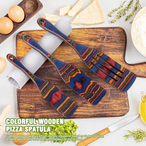 Spurtle Set, Wooden Utensils for Cooking, Kitchen Utensils Set, Pakkawood Kitchen Cooking Utensils Set, Apartment Essentials Wood Serving Spatula spoon, Home & kitchen Gift for Women & Men