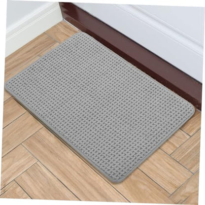 ABOOFAN Chenille Bath Rugs Slip Floor Mat Thick Bathroom Rug Absorbent Kitchen Mat - color: Grey